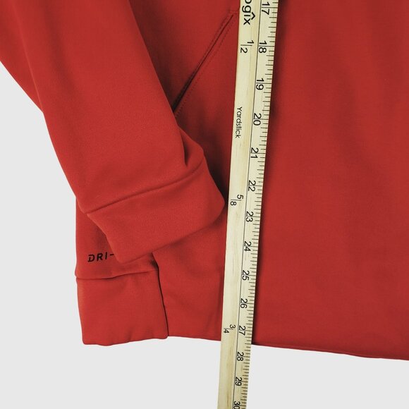 Nike Red Dri-Fit Pullover Hoodie Sweatshirt Mens M - Picture 7 of 8